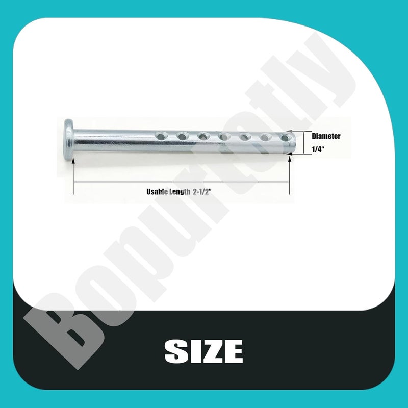 Bopurtotly 472795 014973472795 Clevis Pin 1/4X 2-1/2 inches / Matching R- Clip - Image 2